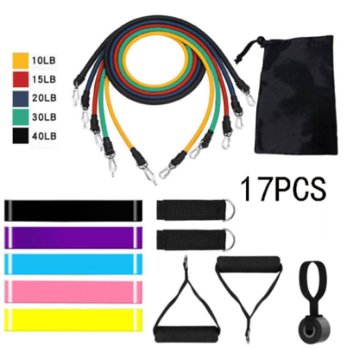 Bandes élastiques tubulaires DofitPro 5 niveaux de résistance colorées